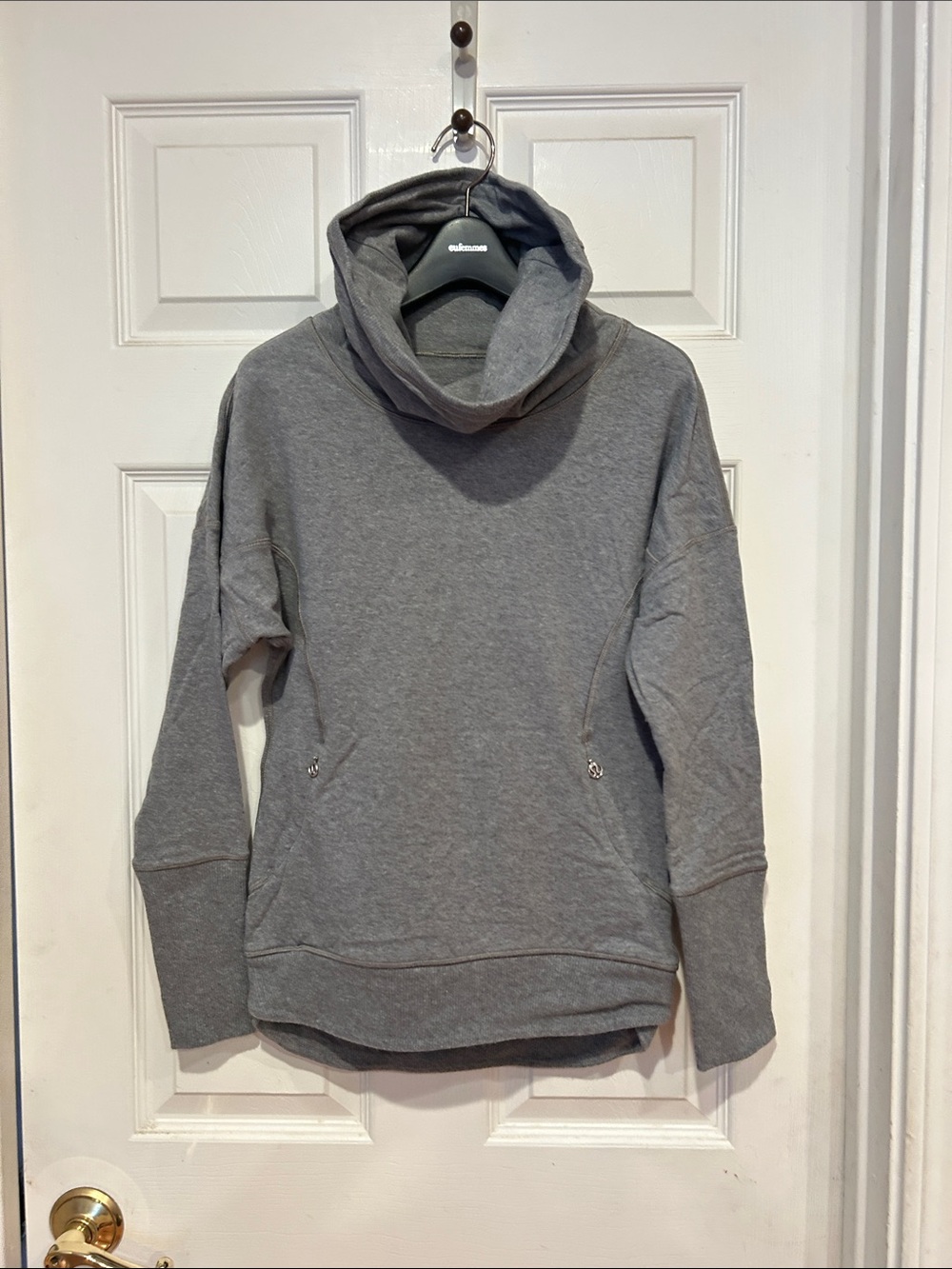 lululemon athletica Gray Cowl Neck Pullover Sweater